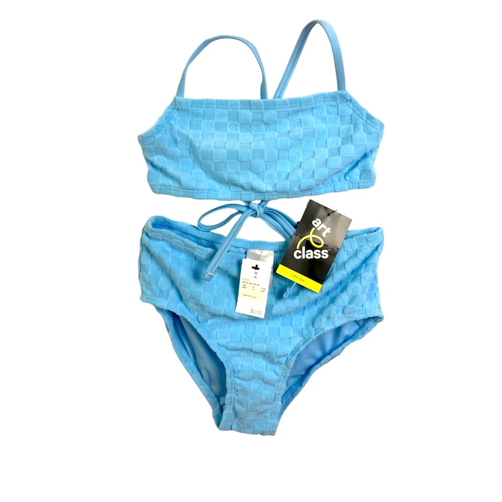Girls Art Class Light Blue 2-Piece BathingSuit Size M(8) NWT